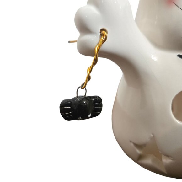 Ceramic Ghost and Spider Tea Light Holder Halloween Decor Candleholder - Picture 6 of 16